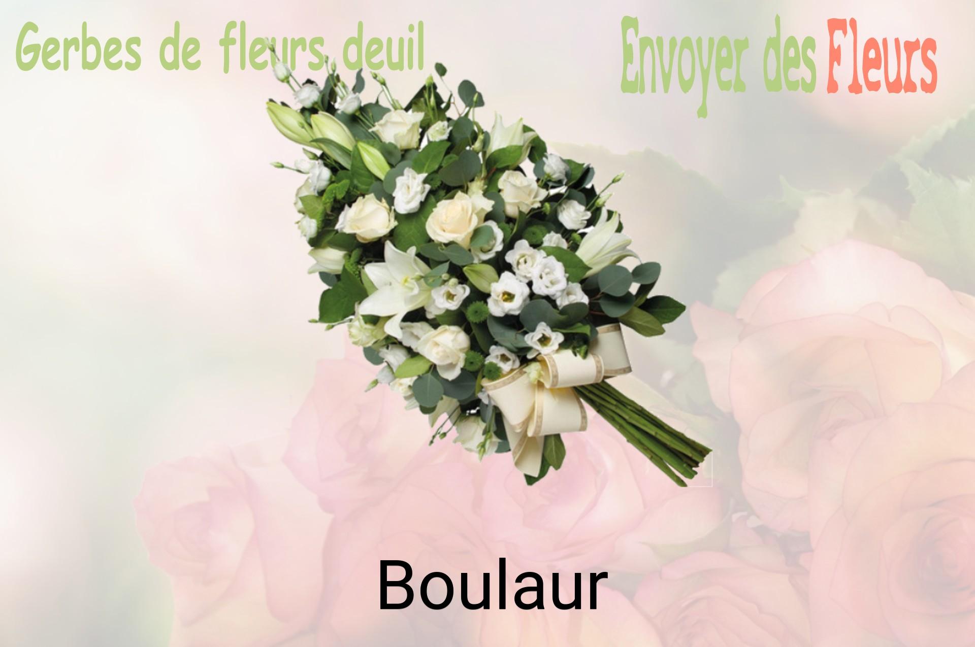 Gerbe de fleurs de deuil livrée à Boulaur